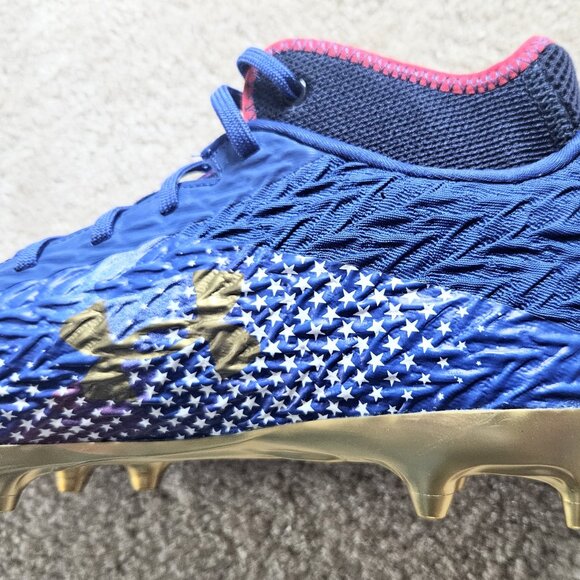 Under Armour Spotlight Clone 4 MC USA Blue Football/Lacrosse Cleats Men\'s 14 New main image 10